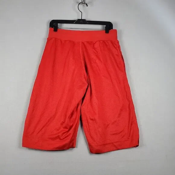 Nike Air Reversible Pick Up Game Basketball Shorts Fleece Mesh Red